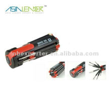 8 en 1 linterna multi destornillador con 4 luces LED